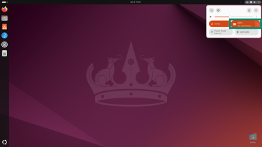 A screenshot of a Linux desktop, showing the option to disable the VPN connection.