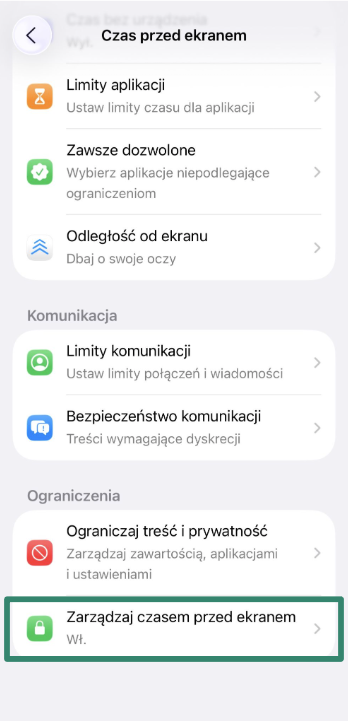 iPhone Settings screen with “Family” option highlighted under Apple ID.