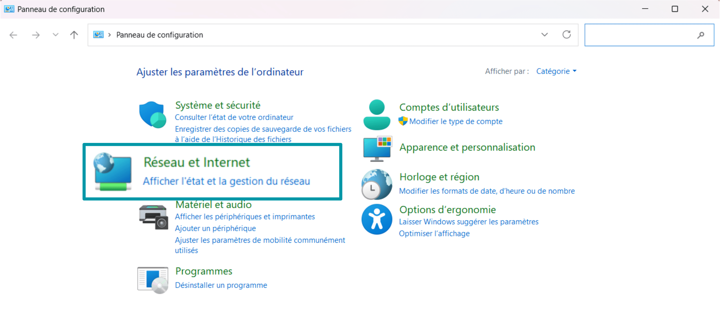 Click Network And Internet Fr
