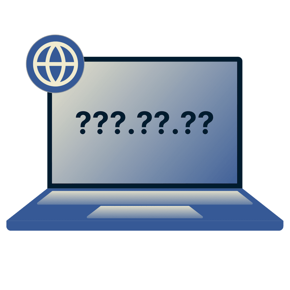 Laptop obrazovky ukazující proces změny IP adresy uživatele před a po něm.