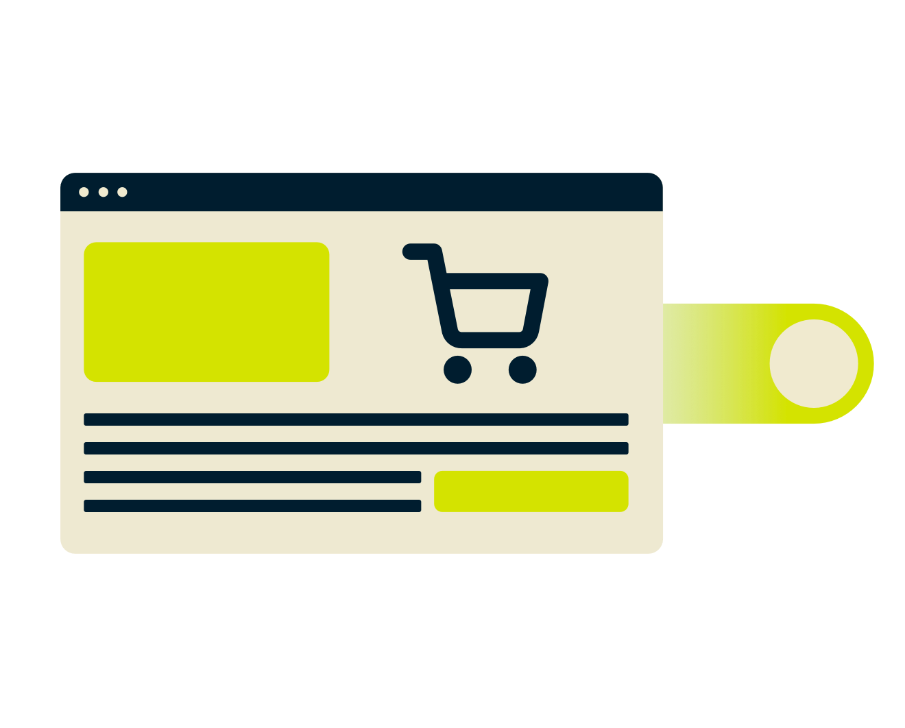 Okno nákupního prohlížeče.