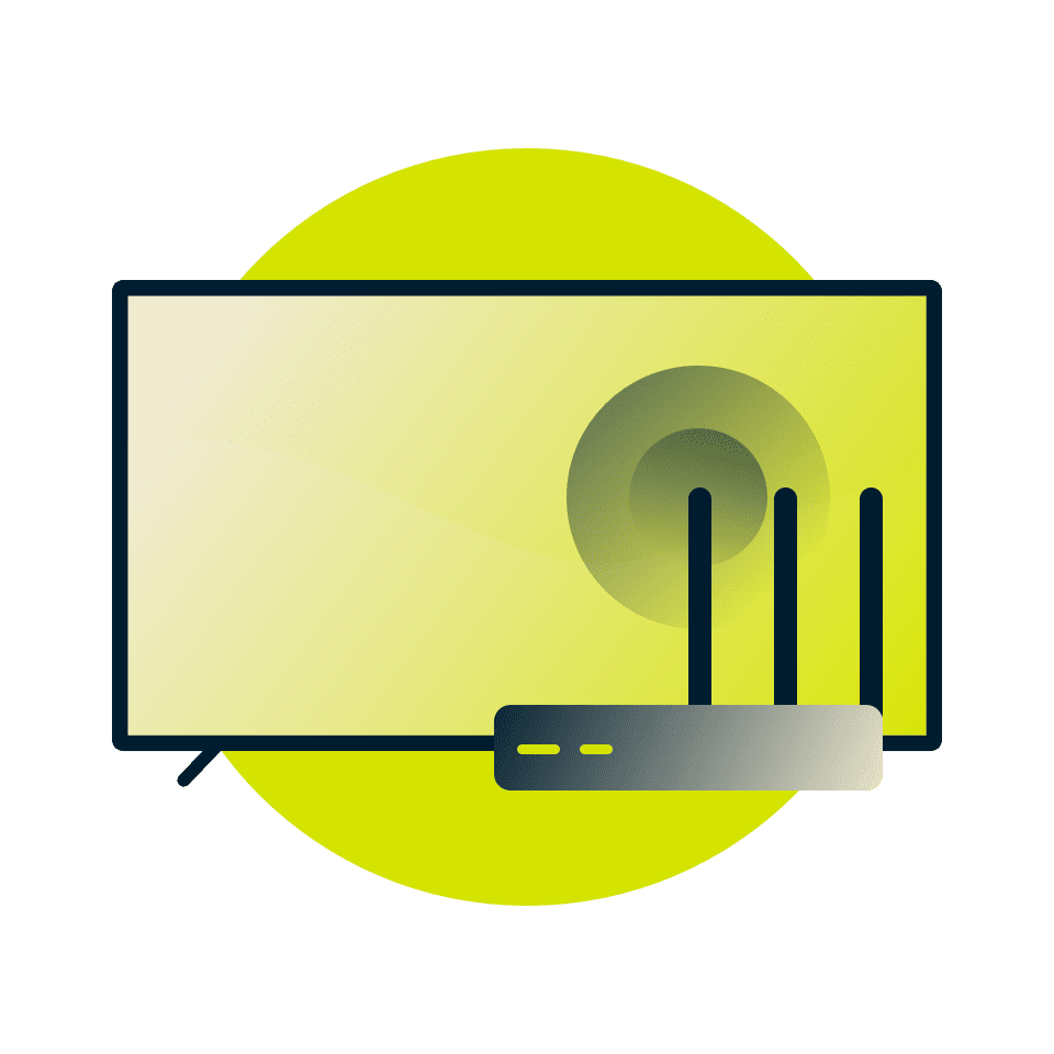 Kết nối TV thông minh với bộ định tuyến hỗ trợ VPN.