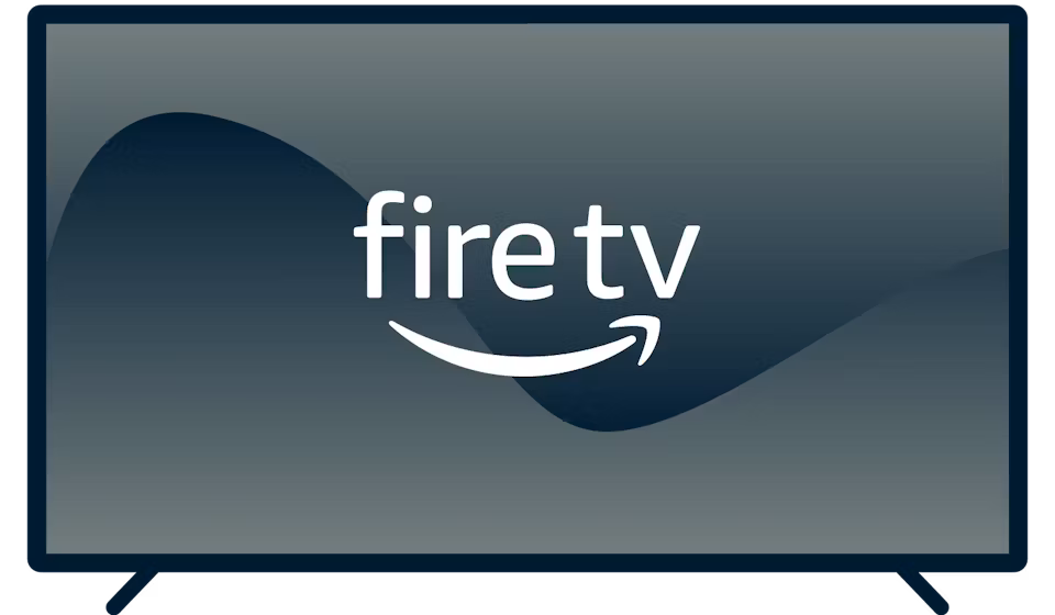 テレビ上のAmazon Fire TVロゴ。