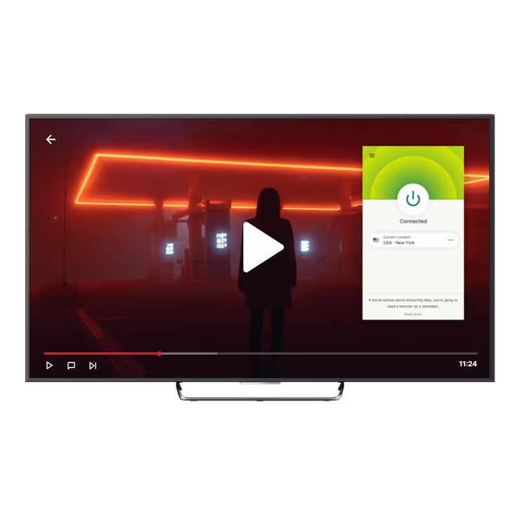 VPNがついたNetflix UI。