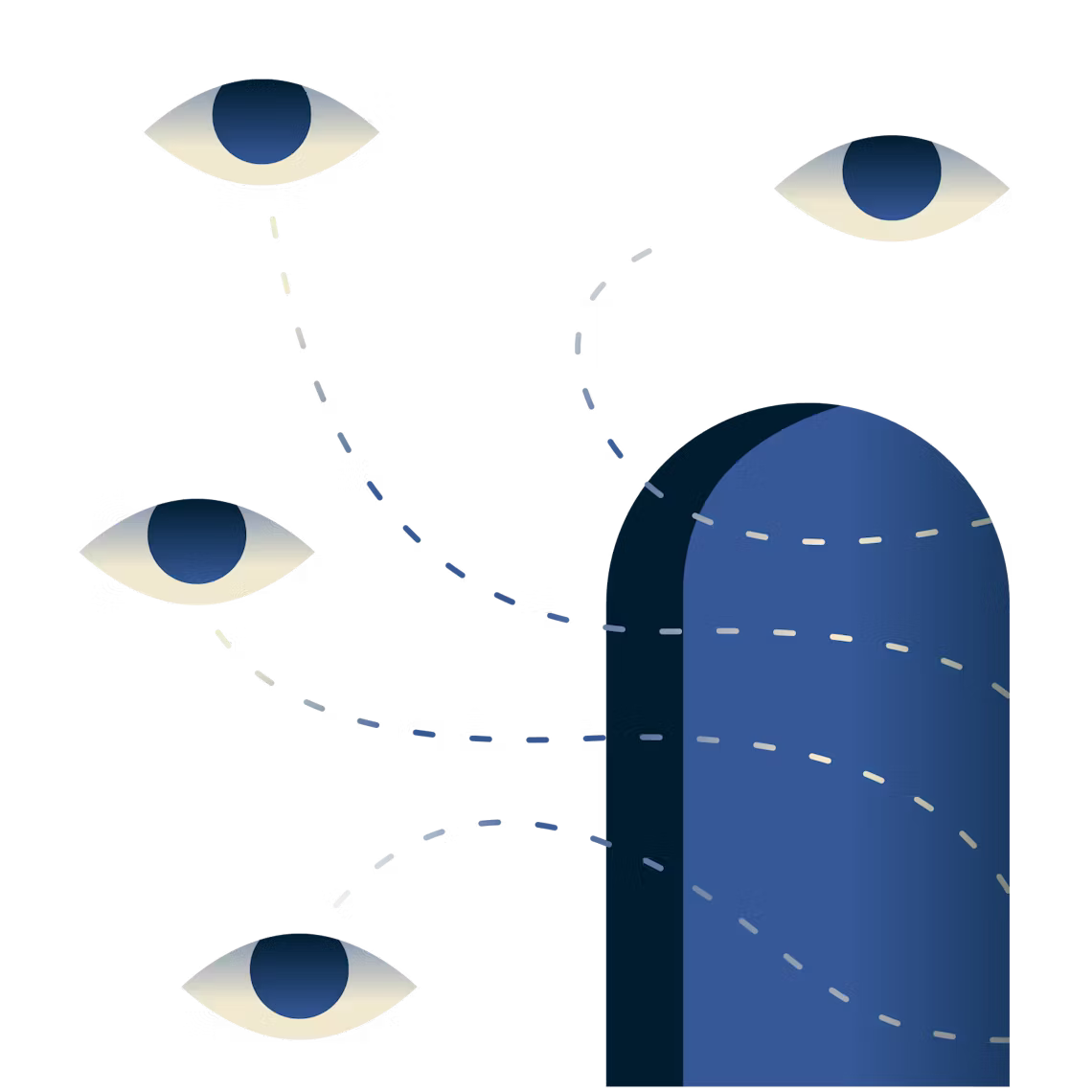 Kapı aralığından bakan gözler.