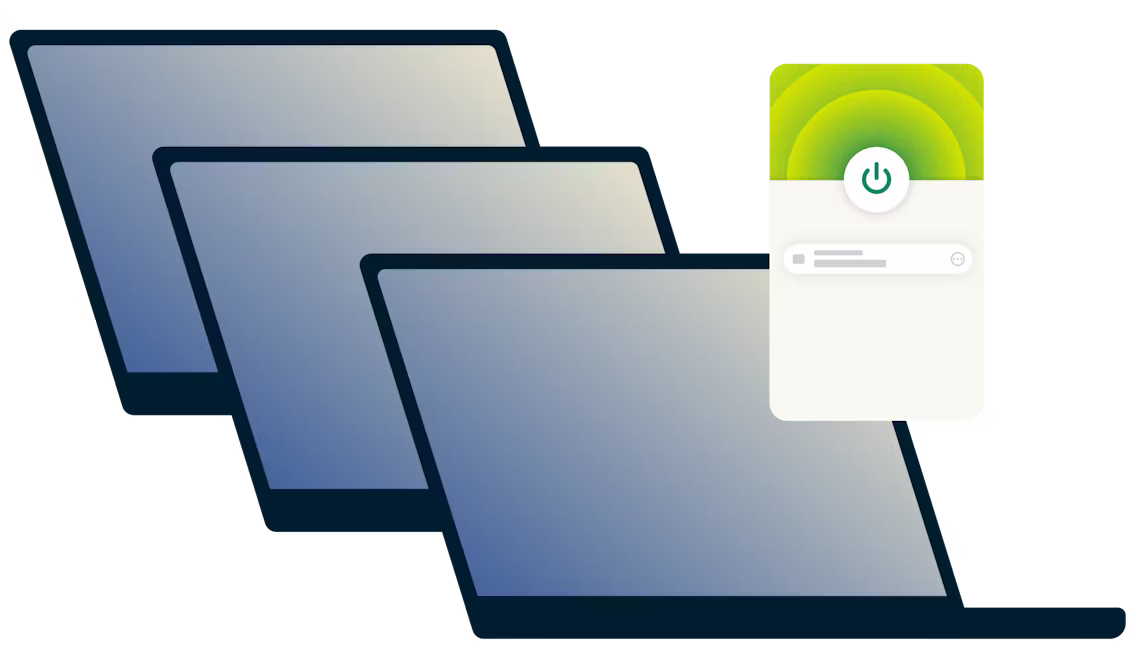 Три ноутбука одновременно подключены к VPN.