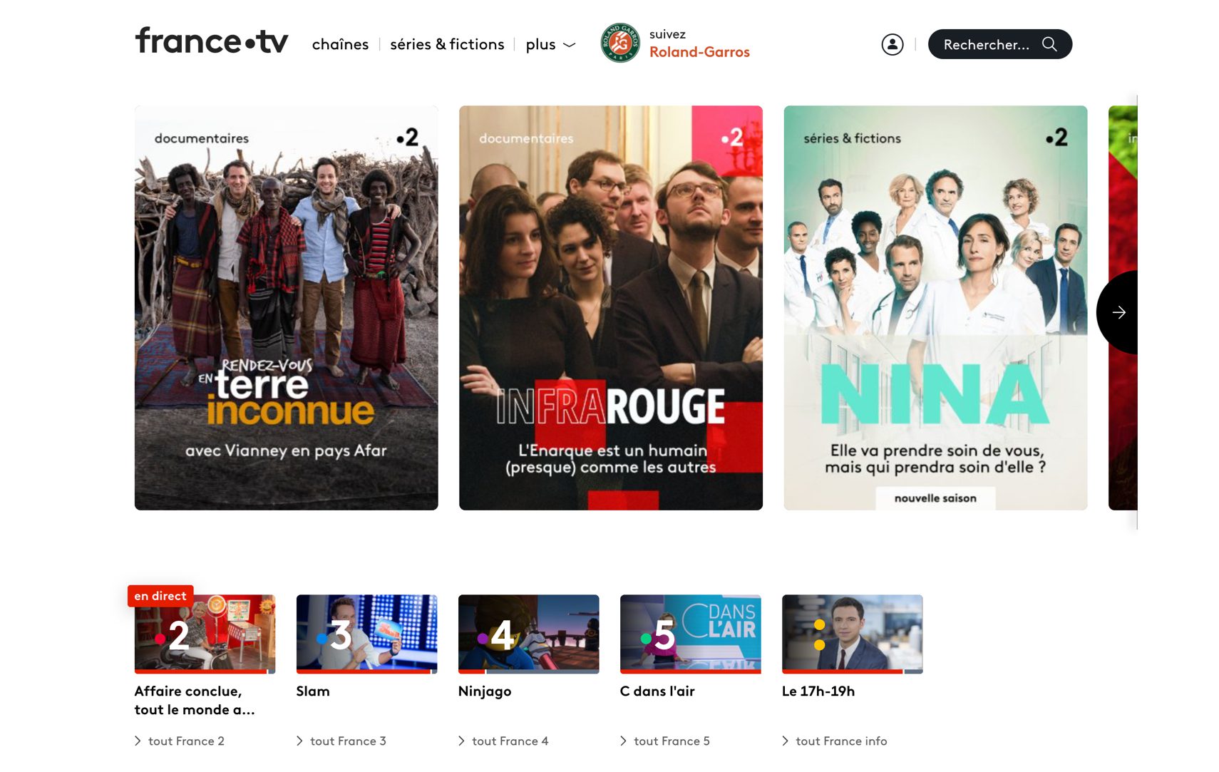 France TV on a desktop screen.