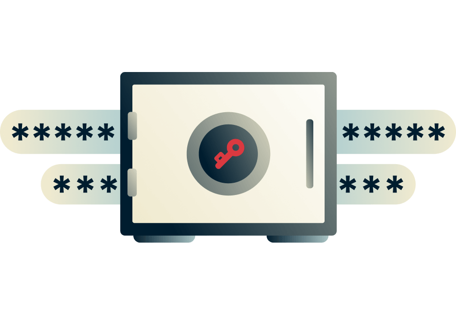 Passwörter und ein Safe für ExpressVPN Keys.