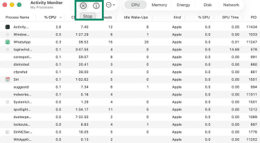 Stop option to force quit process on Activity Monitor.